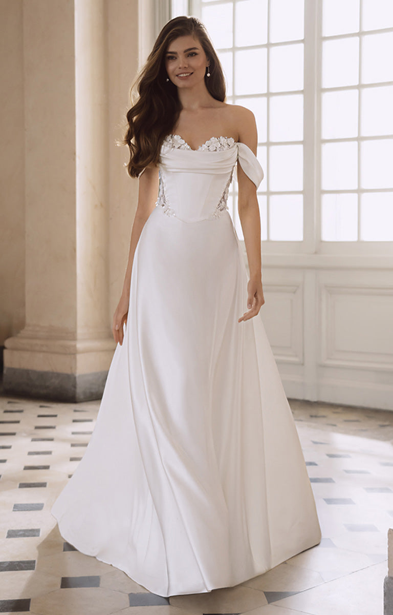 crumb catcher bridesmaid dresses Strapless Long Prom Dress with Crumb-Catcher Neckline Hunter / Medium