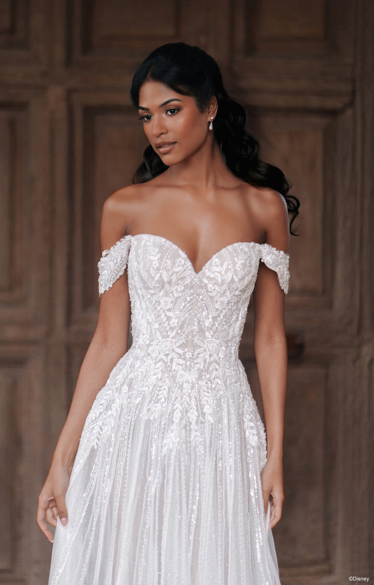 strapless open back dress Disney Fairytale Weddings