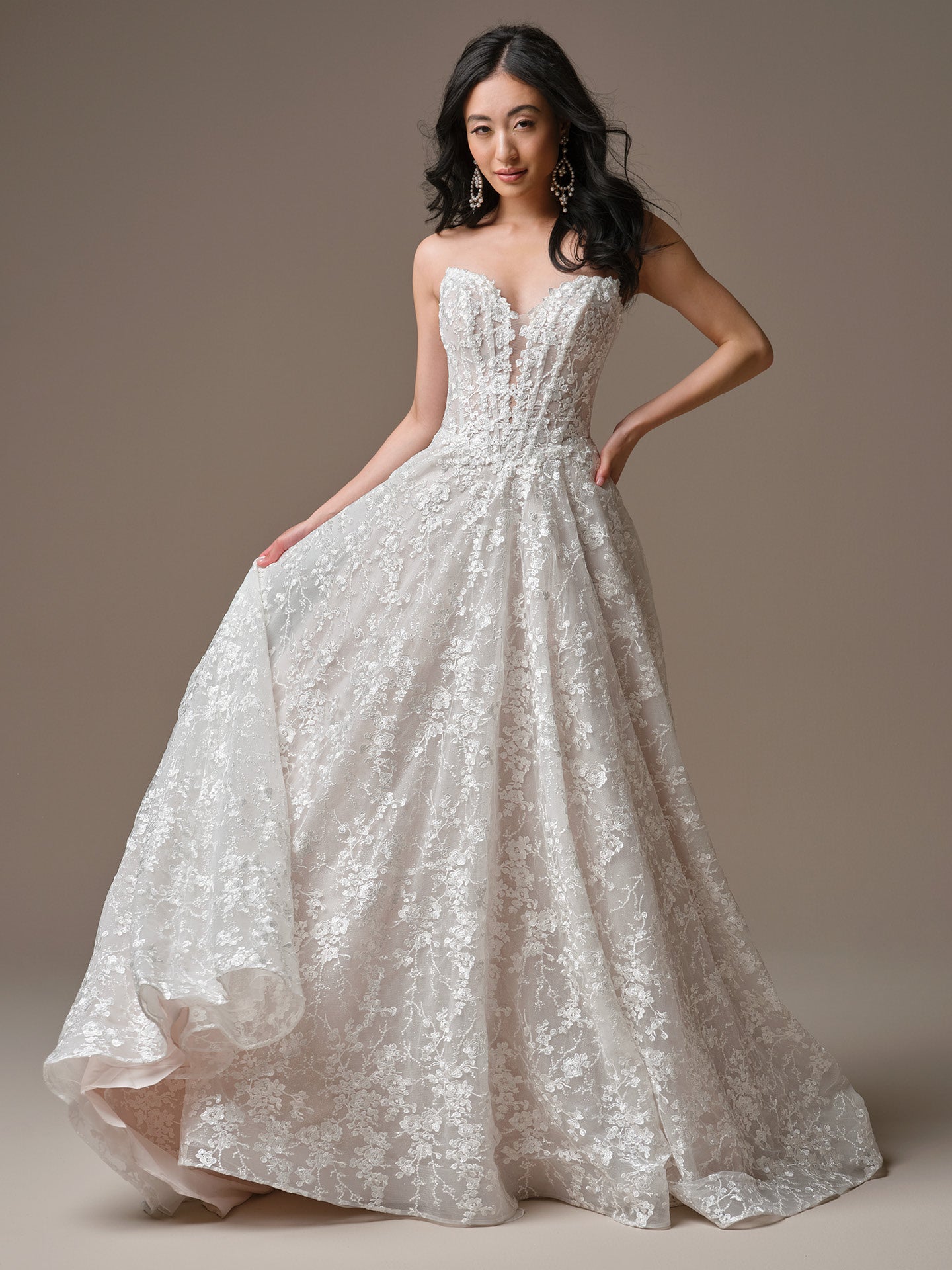 maggie sottero ivory lace wedding dress Bohemian & Boho Wedding Dresses