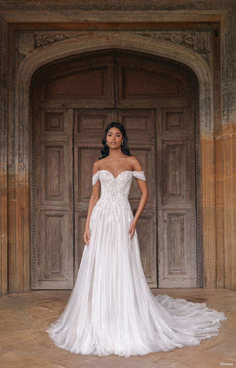 Woman wearing D474 Jasmine - Disney Fairytale Weddings Wedding Dress