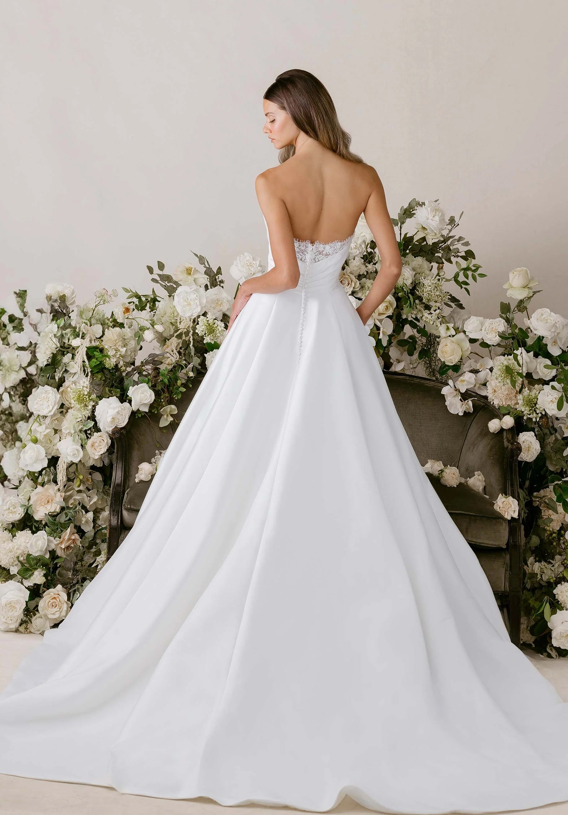 mori lee dove bridesmaid dress Morilee Watteau Back Bridesmaid Dress, Size 14, Dove